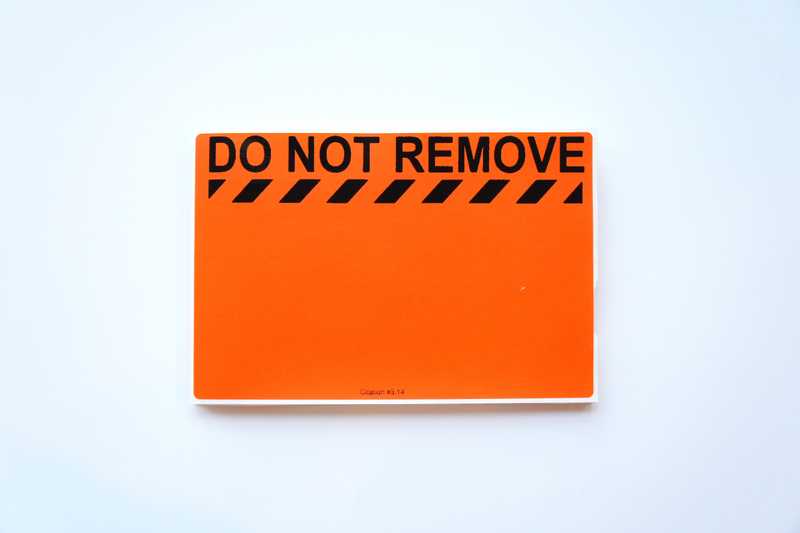 do not remove blank slap