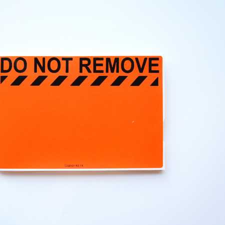 'Do not remove' blanks